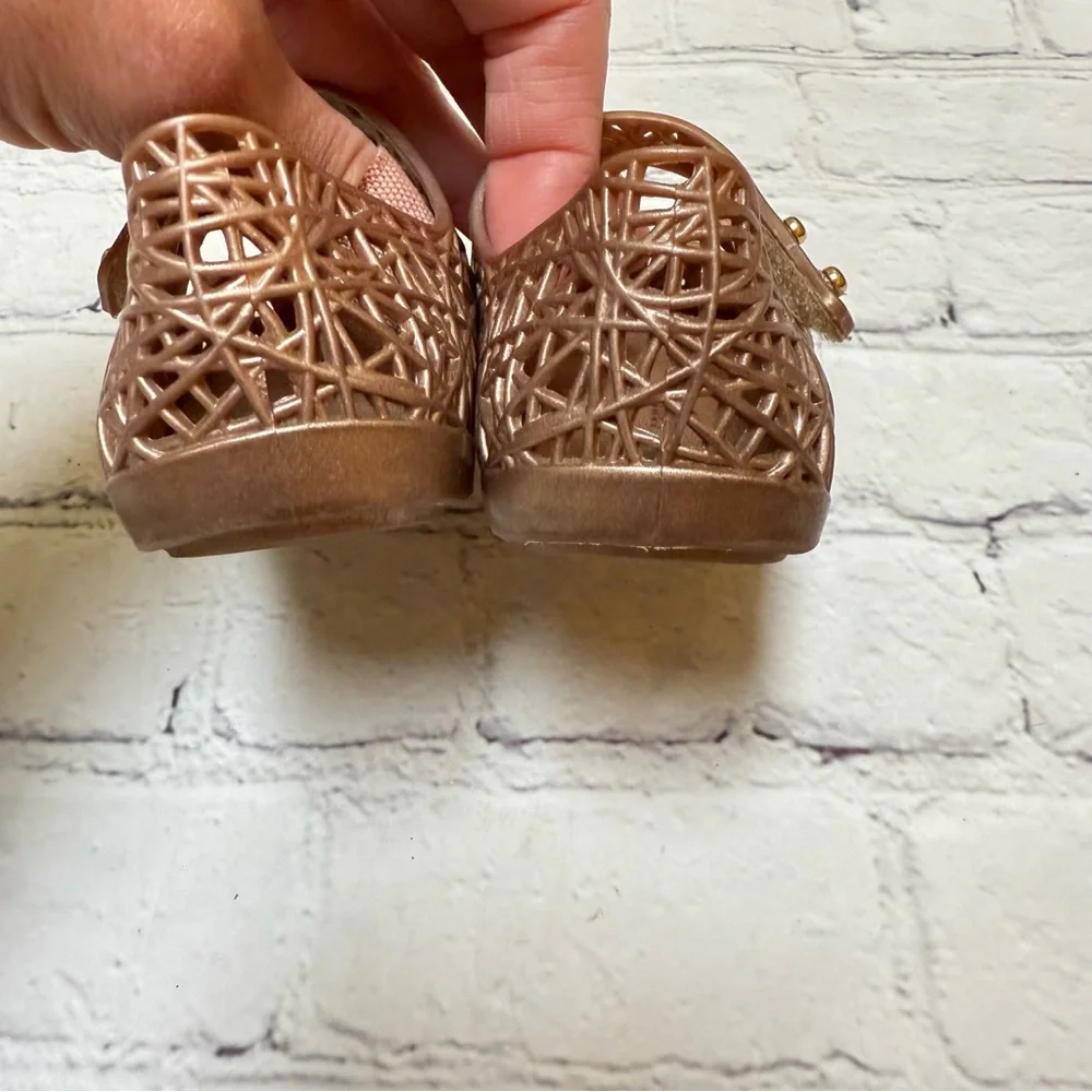 Mini Melissa + Campana Rose Gold Sandals